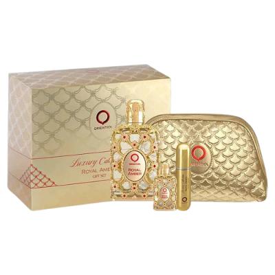 Coffret Royal Amber Orientica Kit  Perfume Árabe Feminino EDP + Travel Size + Aromatizador + Nécessaire