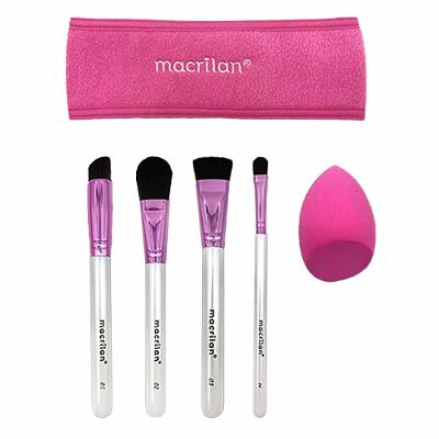 Macrilan Essencial Kit 4 Pincéis 1 Faixa de Cabelo 1 Esponja