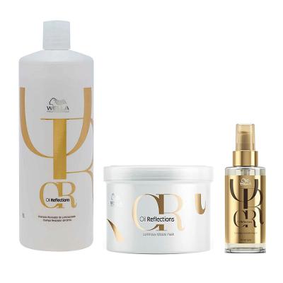 Wella Professionals Oil Reflections Kit – Shampoo + Máscara + Óleo Capilar