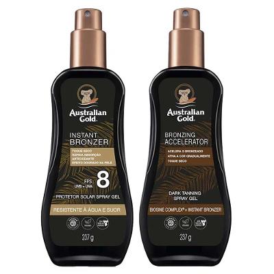 Australian Gold Kit - Protetor Solar Corporal  + Acelerador de Bronzeado