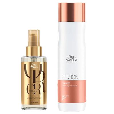 Wella Professionals Kit - Shampoo Fusion + Óleo Oil Reflections