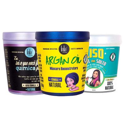 Lola Cosmetics Kit Com 3 Máscara – Liso Leve e Solto + Argan Oil + Eu Sei o Que Você Fez na Química Passada