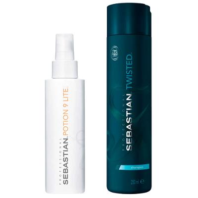 Sebastian Professional Kit – Shampoo Twisted + Fortalecedor Potion 9