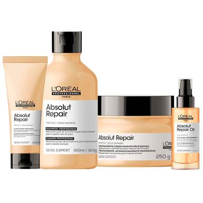 L'Oréal Professionnel Absolut Repair Kit Shampoo + Condicionador + Máscara + Óleo