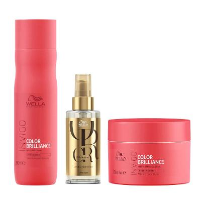 Wella Professionals Invigo Color Brilliance Kit – Shampoo + Máscara + Óleo Capilar