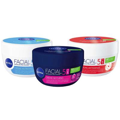 NIVEA Kit – Creme Hidratante Facial Antissinais 100g + Nutritivo 100g + Noturno 100g