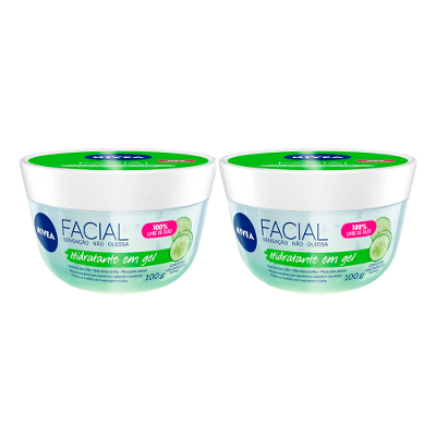 NIVEA Kit com 2 Unidades – Hidratante Facial Gel Fresh 100g