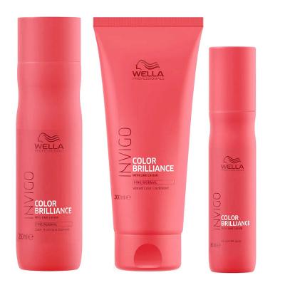 Wella Professionals Invigo Color Brilliance Kit – Shampoo + Condicionador + Leave-in