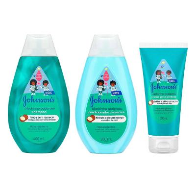 Johnson’s Blackinho Poderoso Kit - Shampoo + Condicionador + Creme Para Pentear