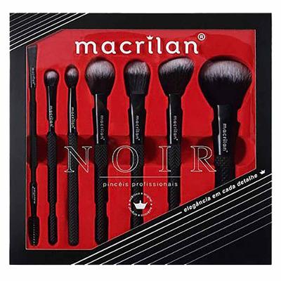 Macrilan Noir Kit - 7 Pincéis para Maquiagem