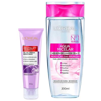 L'Oréal Paris Limpeza Kit - Água Micelar 5 em 1 + Gel de Limpeza Hialurônico