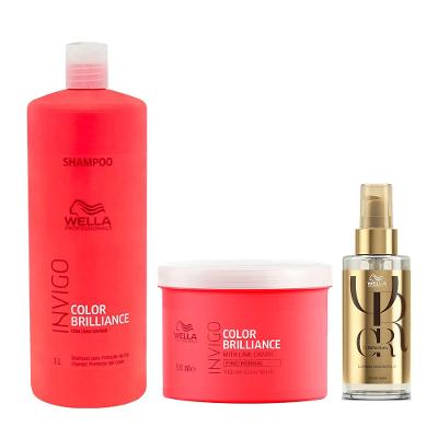 Wella Professionals Invigo Color Brilliance Kit – Shampoo + Máscara + Óleo Capilar