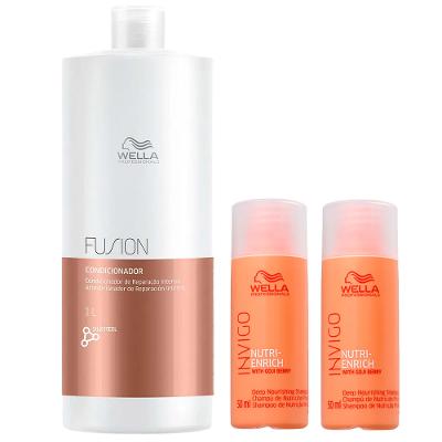 Wella Professionals Invigo Kit – Dois Shampoos + Condicionador Fusion