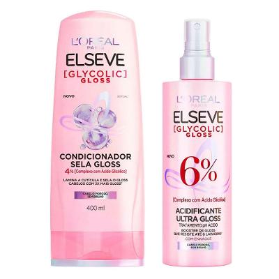 Elseve Glycolic Gloss Kit – Condicionador + Tratamento Acidificante