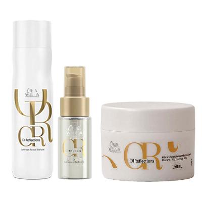 Wella Professionals Oil Reflections Kit – Shampoo + Máscara + Óleo Light