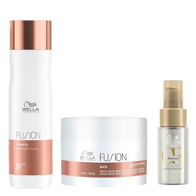 Wella Professionals Fusion Kit – Shampoo + Máscara + Óleo Capilar