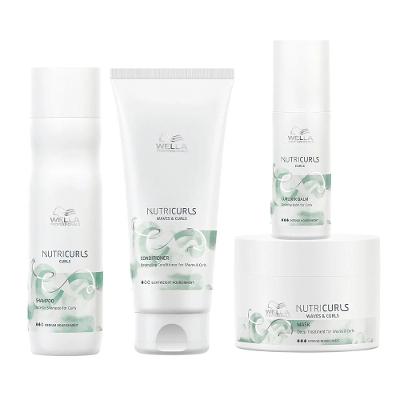 Wella Professionals NutriCurls Kit – Shampoo + Condicionador + Máscara + Leave-In