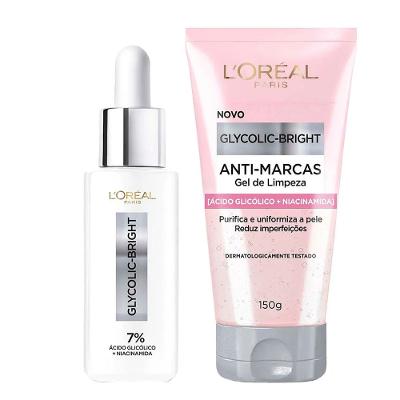 L'Oréal Paris Glycolic Bright Kit – Gel de Limpeza + Sérum