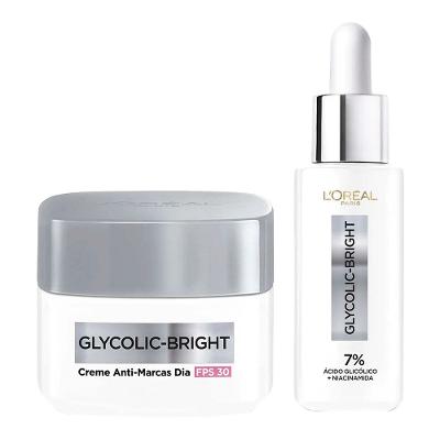 L'Oréal Paris Glycolic Bright Kit – Gel Creme Facial Dia + Sérum