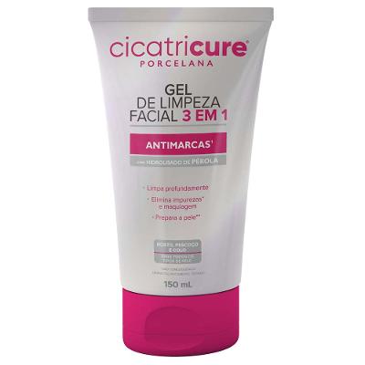 Cicatricure Porcelana Limpeza Facial 3 em 1