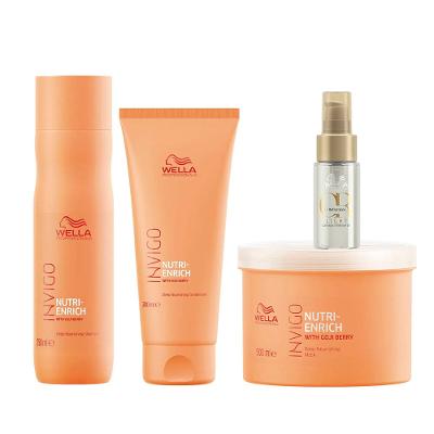 Wella Professionals Invigo Nutri-Enrich Kit – Shampoo + Condicionador + Máscara + Óleo Capilar