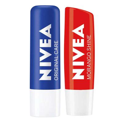 NIVEA Kit – Hidratante Labial Morango Shine + Protetor Labial Original Care