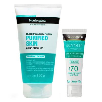 Neutrogena Kit - Sabonete Líquido Facial + Protetor Solar Facial
