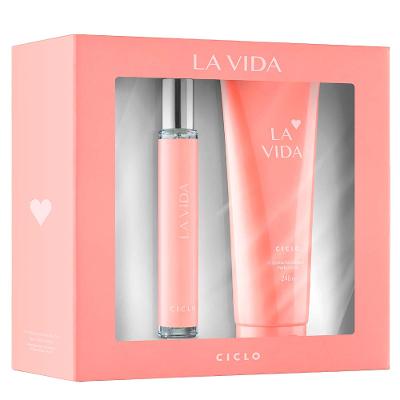 Ciclo Fragrance Estojo La Vida Kit Hidratante Deo Colonia Feminina
