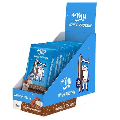 Display Whey Concentrado Mais Mu Chocolate com Coco