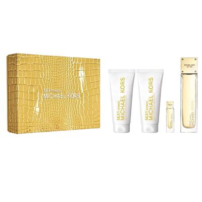Perfume Sexy Amber Michael Kors Coffret Feminino EDP + Body Lotion + Shower Gel + Miniatura