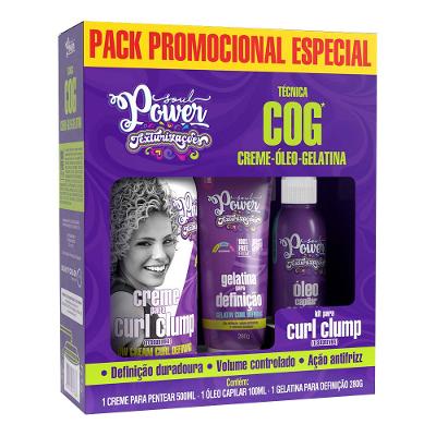 Soul Power Técnica Cog Kit - Creme Para Pentear + Gelatina + Óleo Capilar