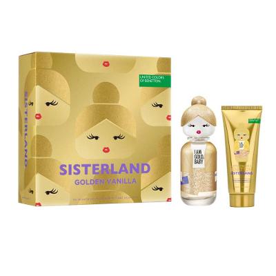Golden Vanilla United Colors Sisterland Coffret Perfume Feminino EDP Creme Corporal
