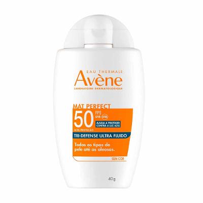 Protetor Solar Facial Sem Cor Avène Mat Perfect Tri-Defense Ultra Fluido FPS50