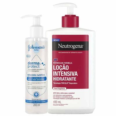Kit - Hidratante Corporal Neutrogena + Sabonete Nutritivo Johnson's Baby Para Todos os Tipos de Pele