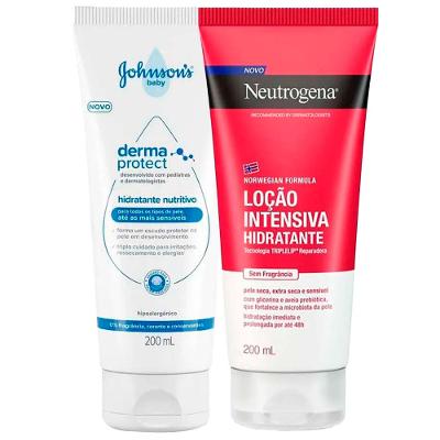 Kit - Hidratante Corporal Neutrogena + Hidratante Nutritivo Johnson's Baby Para Todos os Tipos de Pele