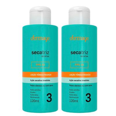 Dermage Loção Tônica Secatriz Rosada Kit com 2 Unidades
