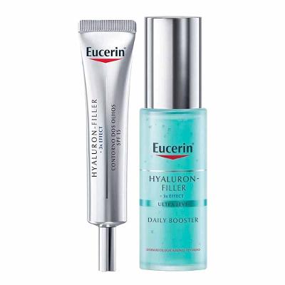 Eucerin Hyaluron Filler Daily Booster Kit – Gel Hidratante + Creme Facial para Todos os Tipos de Pele