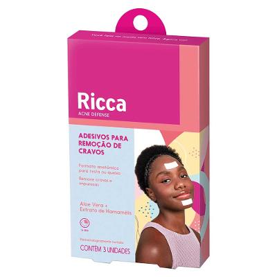 Adesivo para Remoção de Cravos Ricca - Testa e Queixo