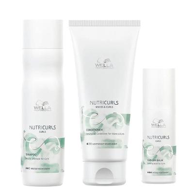 Wella Professionals NutriCurls Kit – Shampoo + Condicionador + Leave-In