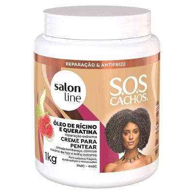 Salon Line SOS Óleo de Rícino e Queratina Creme de Pentear