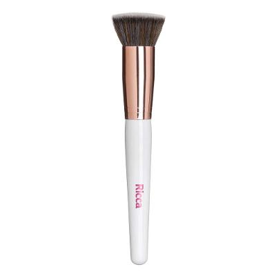 Pincel para Bases Líquidas Rose Gold Ricca Kabuki