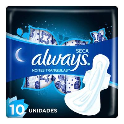 Absorvente Externo com Abas Always – Noites Tranquilas Cobertura Seca