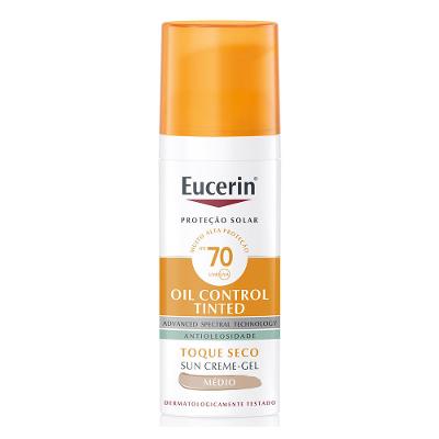 Eucerin Sun Oil Control Tinted Médio FPS70 Creme Facial