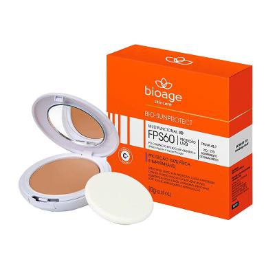Pó Compacto com Vitamina C Bioage Bio Sunprotect FPS 60 - 10g