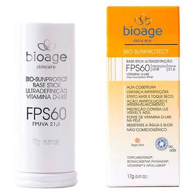 Protetor Solar Facial Stick Bioage Bio Sunprotect - FPS 60 - 17g