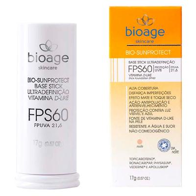 Protetor Solar Facial Stick Bioage Bio Sunprotect - FPS 60 - 17g