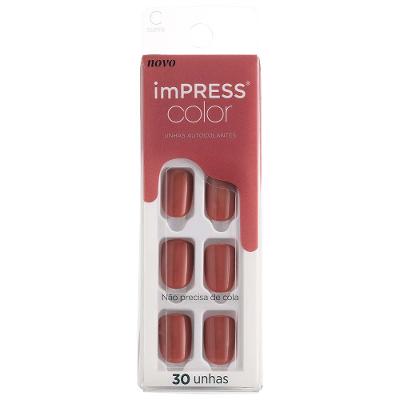 Unhas Postiças Autocolantes imPRESS Color - Curto