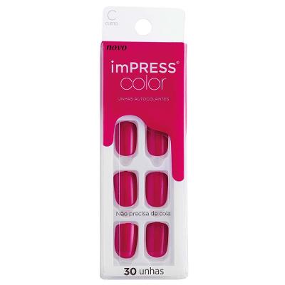 Unhas Postiças Autocolantes imPRESS Color - Curto