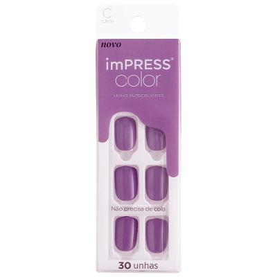 Unhas Postiças Autocolantes imPRESS Color - Curto
