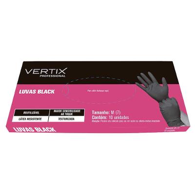 Luva de Látex Vertix Black